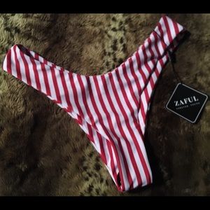Red & White Stripes BOTTOMS Zaful Size 4 NEW w/Tag